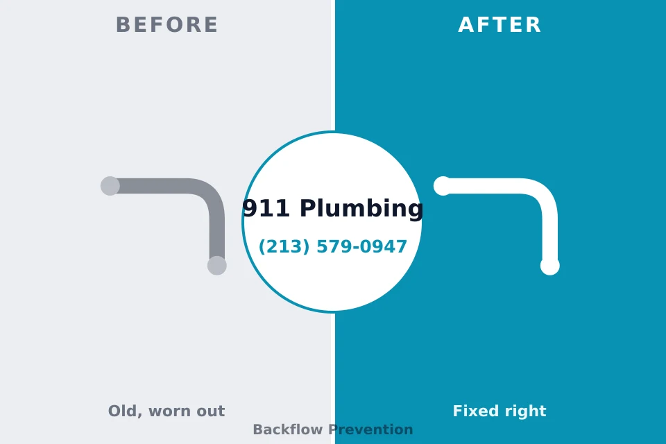 Before and after: plumbing repair Longview Heights, WA